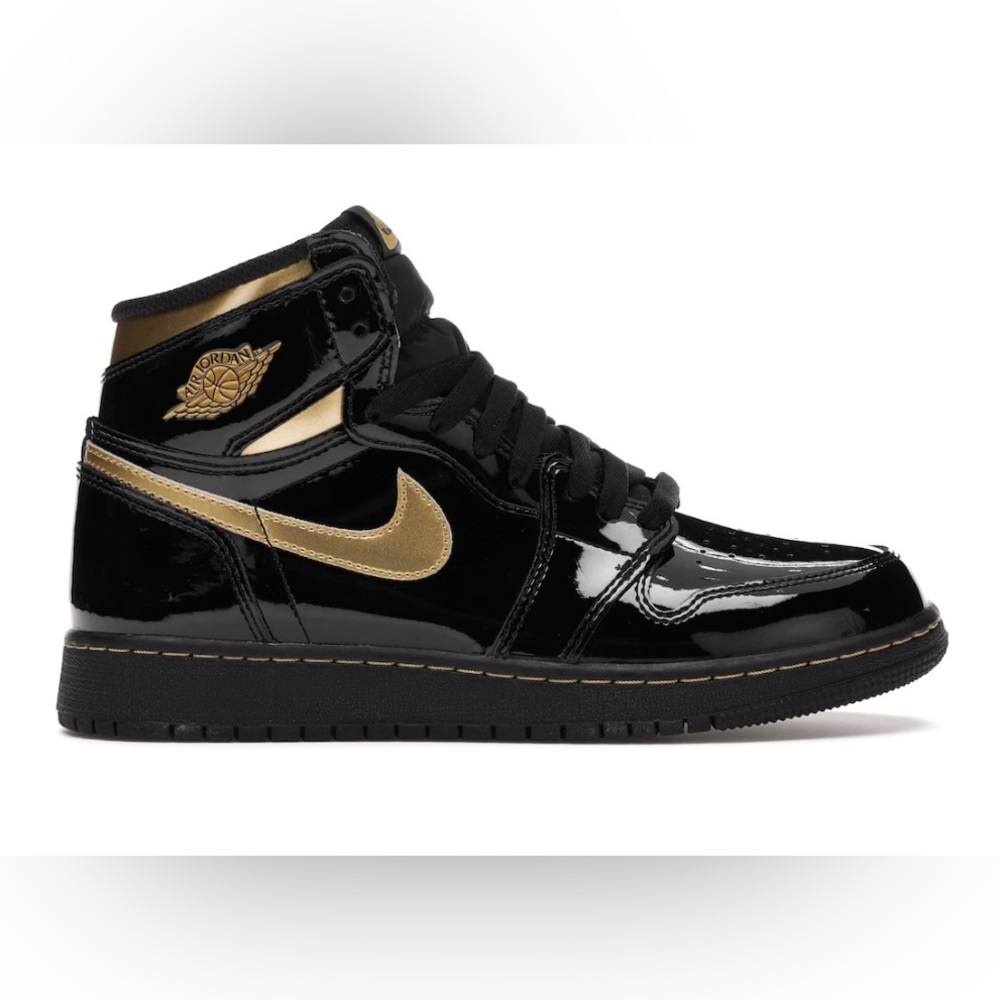 Jordan 1 retro high. Black metallic gold (2020) (GS)